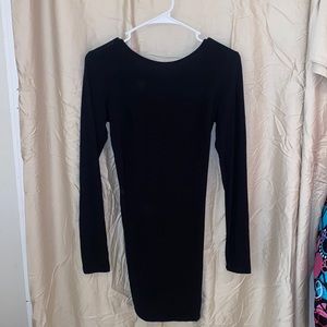 Black chain back dress